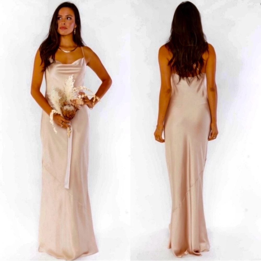 Show Me Your MuMu Elegant Backless Dress in Cream